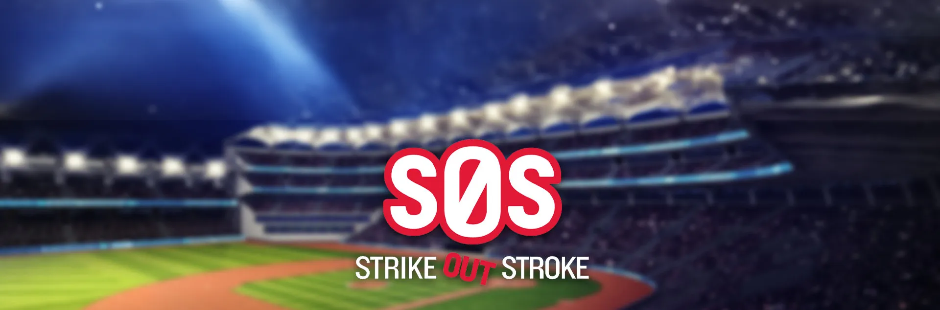 Strike Out Stroke Baseball Field Background With Logo